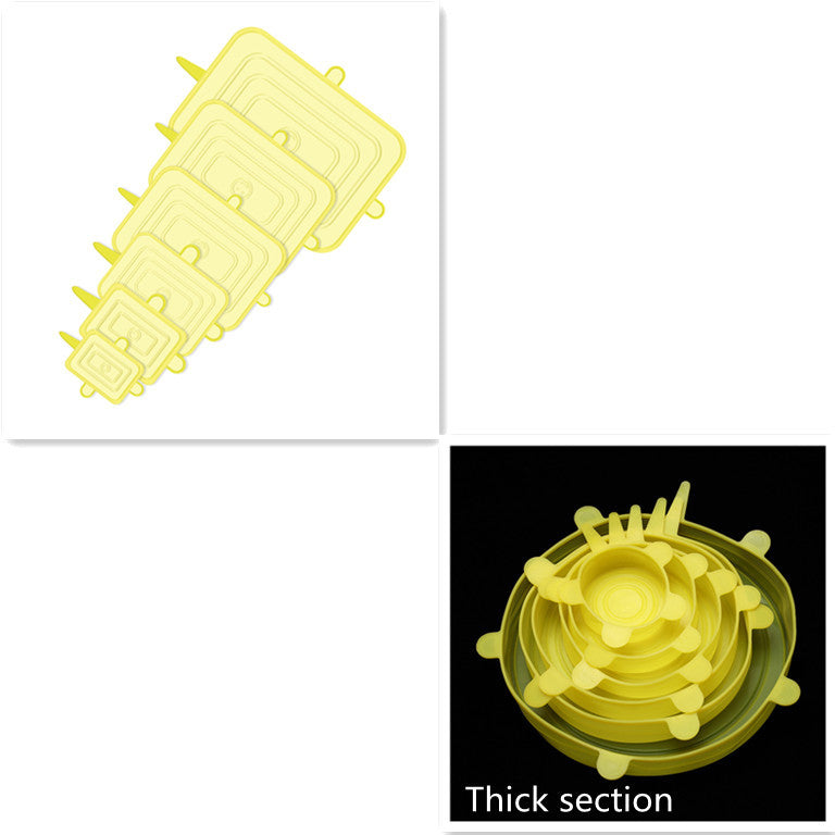 6-piece Stretchable Fruit And Vegetable Fresh-keeping Cover