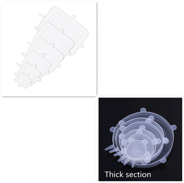 6-piece Stretchable Fruit And Vegetable Fresh-keeping Cover