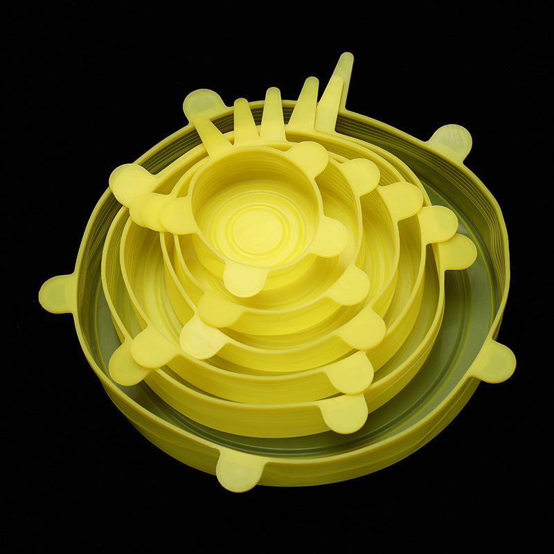 6-piece Stretchable Fruit And Vegetable Fresh-keeping Cover