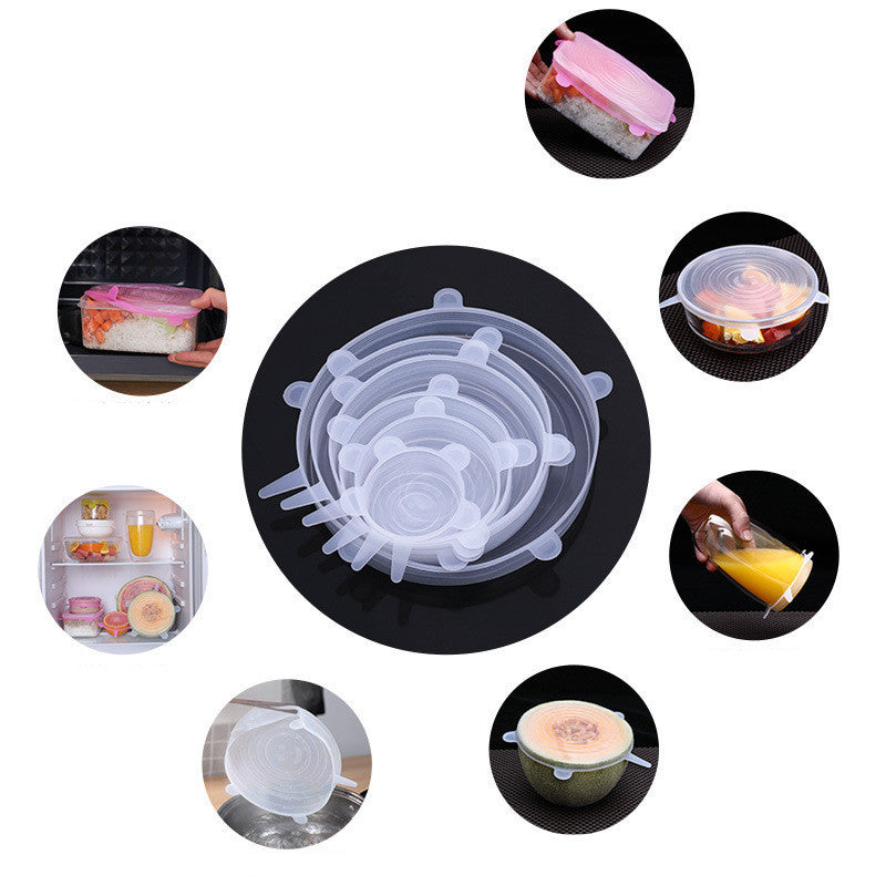 6-piece Stretchable Fruit And Vegetable Fresh-keeping Cover