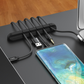 Silicone storage cable management cable clamp