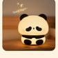Panda Head Silicone Seven-color Night Light Creative Desk Lamp Home Decor