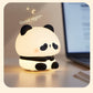 Panda Head Silicone Seven-color Night Light Creative Desk Lamp Home Decor