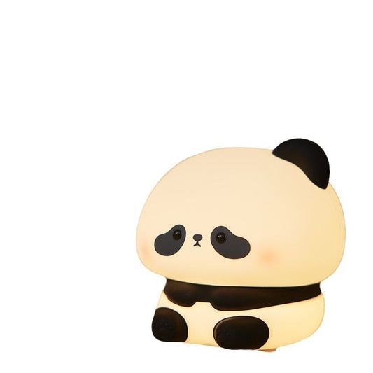 Panda Head Silicone Seven-color Night Light Creative Desk Lamp Home Decor